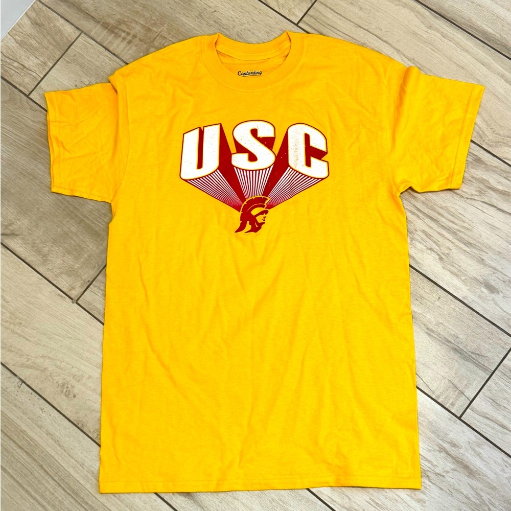NWOT! CAPTIVATING USC Yellow Short Sleeve Tee